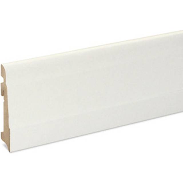 GoodHome Art Deco Style Primed White Mdf Skirting Board (L)2200mm (W)100mm (T)19mm - One Size