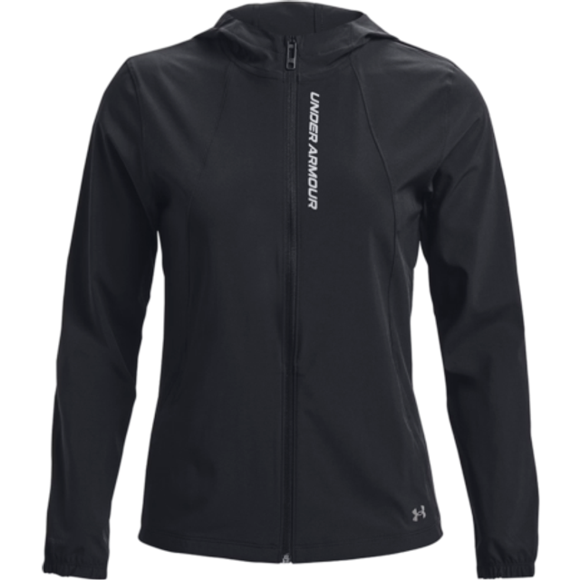 Under Armour Sun Protection Series Letter Print Zip-Up Hoodie Jacket Women Jacket Black 1377043-002 XS