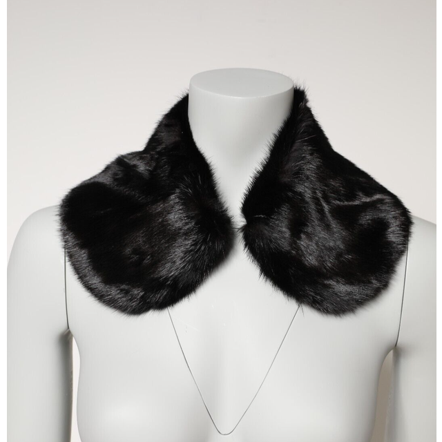 Black Fur Shawl Neck Wrap Cover Collar Scarf - IT40|S