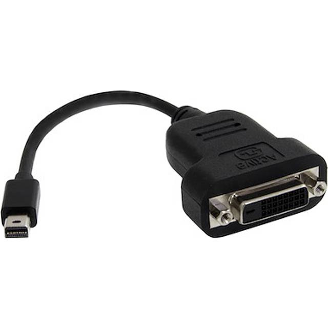 StarTech.com Mini DisplayPort till DVI-adapter – aktiv mini DisplayPort till DVI-D-adapteromvandlare – 1080p video – mDP eller Thunderbolt 1/2 Mac/PC till DVI-skärmdongel, mDP till DVI Single-Link