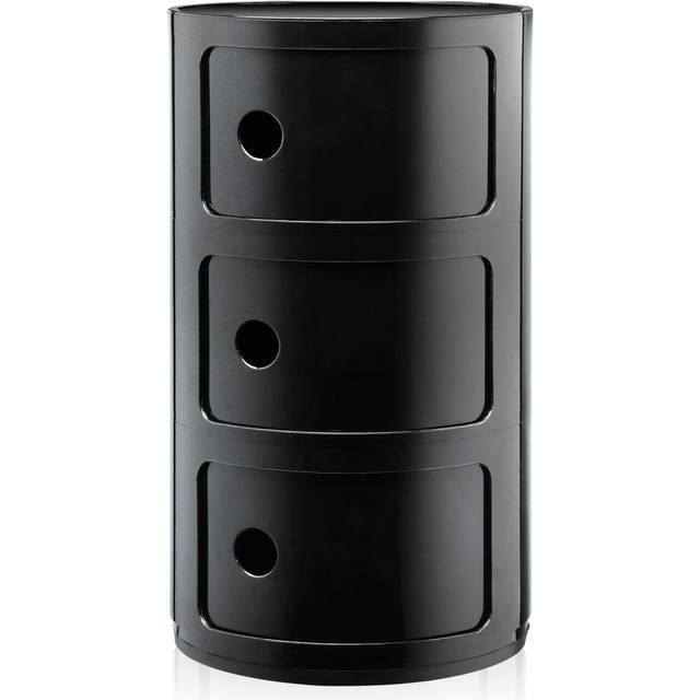 Kartell Componibili Bord Black 3 Rum H59 cm Opbevaringsskab 32x58.5cm