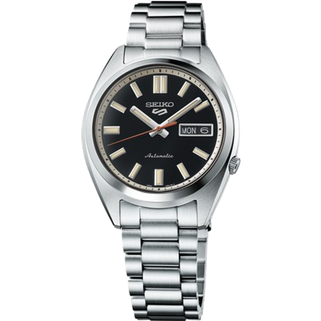 5 Sports SNXS 'Deep Black Wash' Classic Sports 37.5mm Mens Watch Black