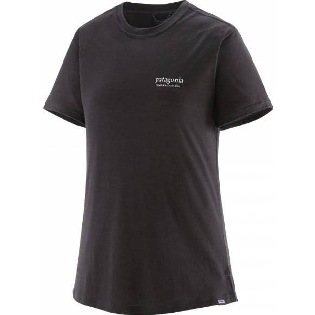 Patagonia Women's Cap Cool Merino Graphic Shirt Merinotröja Dam Storlek XL Färg svart