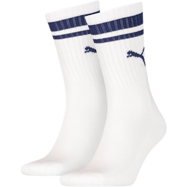PUMA Puma Unisex Heritage Crew Sock 2P |Vit |35-38