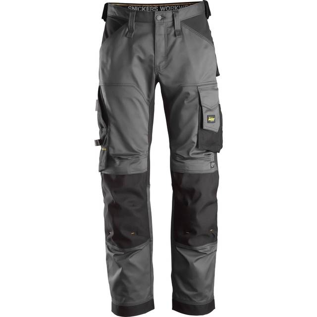 Snickers 6351 Mens Allround Work Stretch Loose Fit Trousers Steel Grey / Black 33" 35"