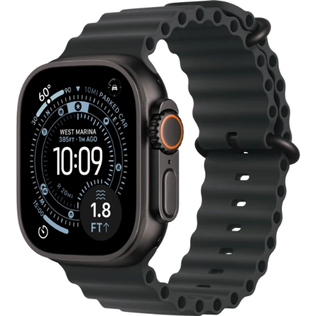 Apple Watch Ultra 3 GPS + Cell 49 mm svart titan, svart havsband