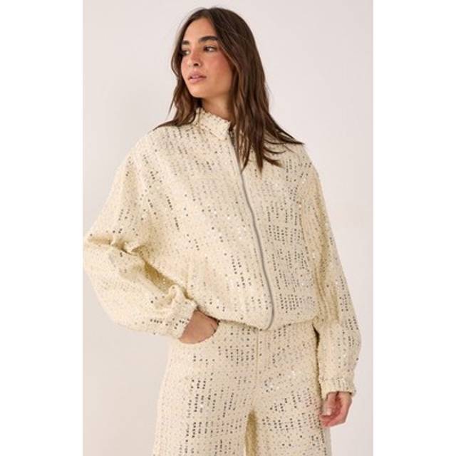 Nastygal Ecru Bomber Jacket Womens Going Out Jackets & Coats