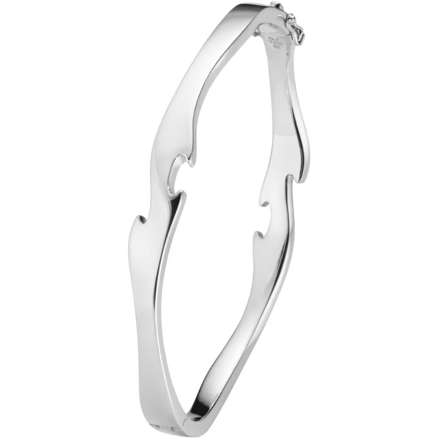 Georg Jensen Fusion 18ct White Gold Bangle - L