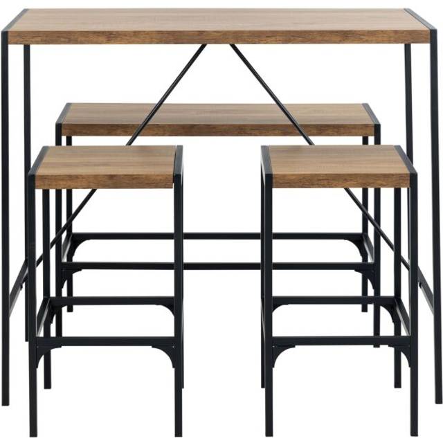 Indoor Furniture Group Furniture To Go Bahamas Bar Table Set And Black And Oak, Black