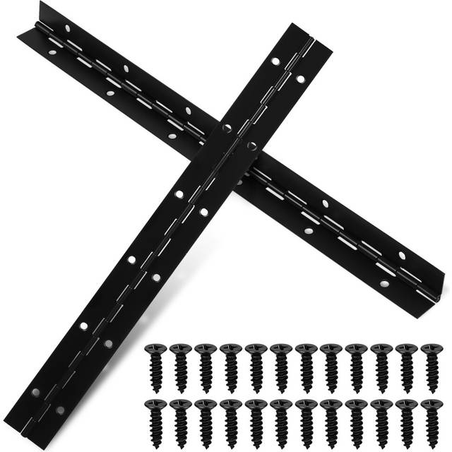 2 Pcs Heavy Duty Iron Piano Hinges with Screws Long Metal Hinge