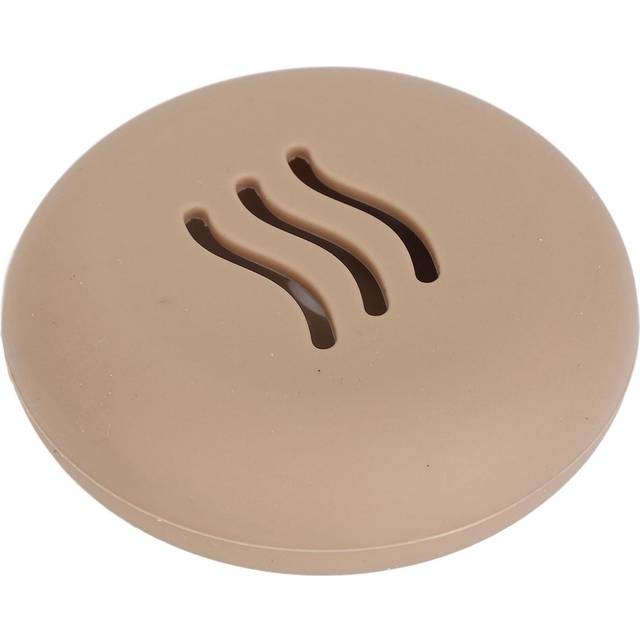 Silicone Powder Puff Holder Breathable Dust Prevention Portable Makeup Sponge Storage Case Brown