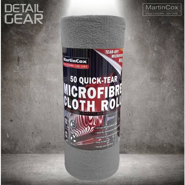 Martin Cox Roll Of 50 Quick Tear Microfibre Cloths Grey | Euro Car Parts