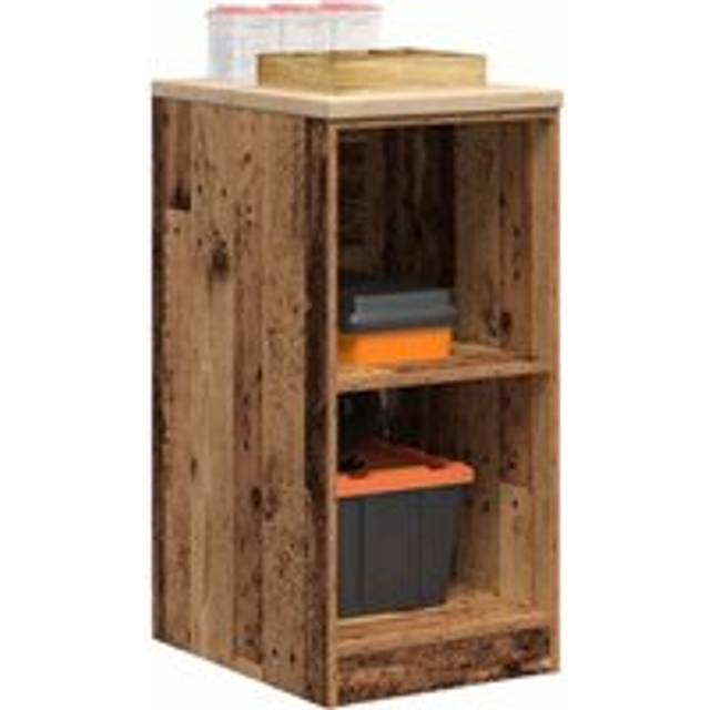 vidaXL Garage Storage Cabinet Old Wood 40x51x85 cm Solid Wood Pine - Brown
