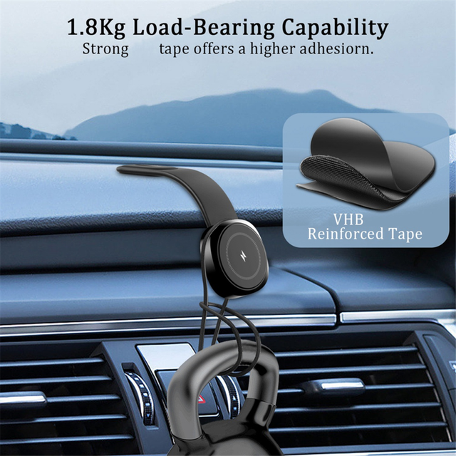 Magnetic Car Wireless Charger Fast Charging Phone Holder Center Control Screen for 15 14 13 12 Pro Max Mini