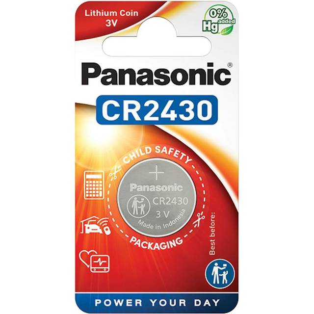 Panasonic CR2430 3V Lithium Battery 2430 Pack of 1