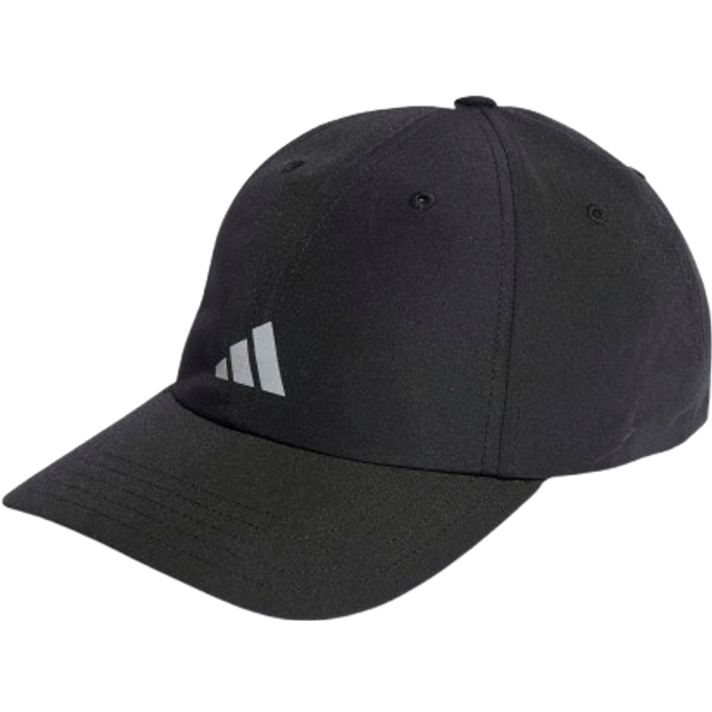 adidas Unisex - Vuxen Running Essentials AEROREADY Six-Panel Baseball Cap, Black/Matte Silver, L