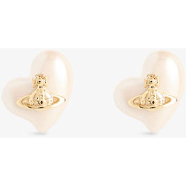 Womens Vivienne Westwood Jewellery Florentina Gold-Plated Brass and Faux-Pearl Stud Earrings