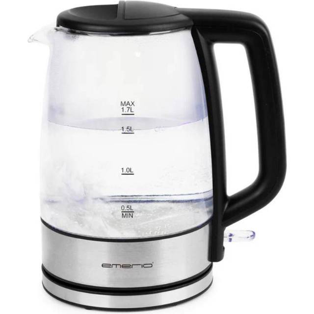 Vattenkokare 1,7 liter, glas - Glas och stål