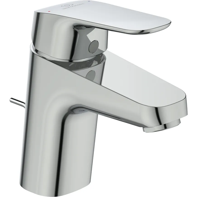 Ideal Standard Ceraflex Basin Mixer Tap Metal Pull Knob Drain Fitting G1 1/4 Mounting Bottom Rigid Cast Spout Surface: Chrome, B1708AA