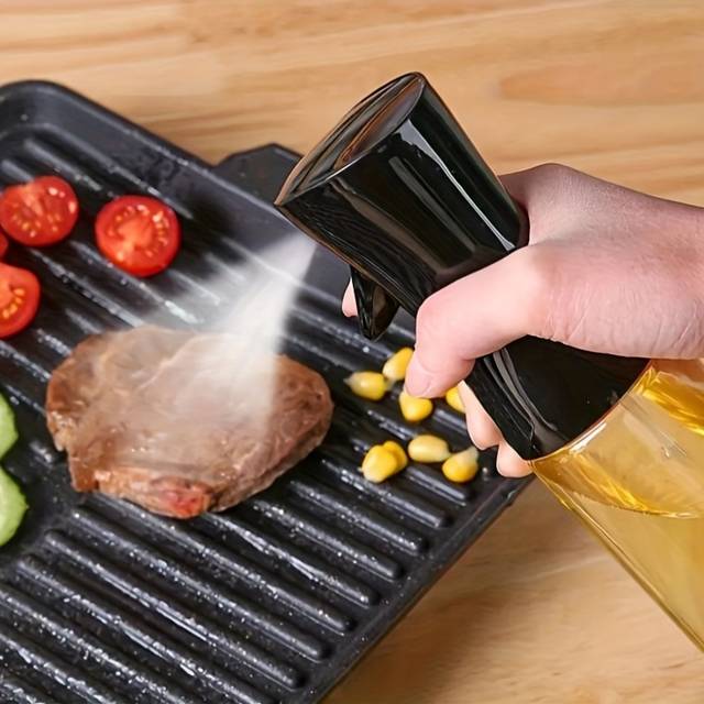 TEMU Multi-functional Oil And Vinegar Spray Bottle - Durable Plastic, Suitable For Cooking, Grilling And Baking