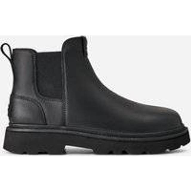 UGG® Chelsea Lug Leather Boot in Black, Size 13, Leather/Polyester/Wool