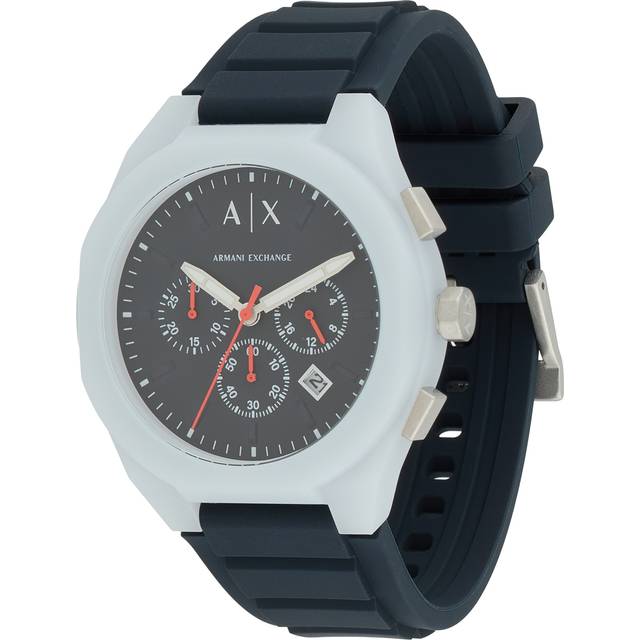 Armani Exchange Men's Charcoal Dial Silicone Strap Watch