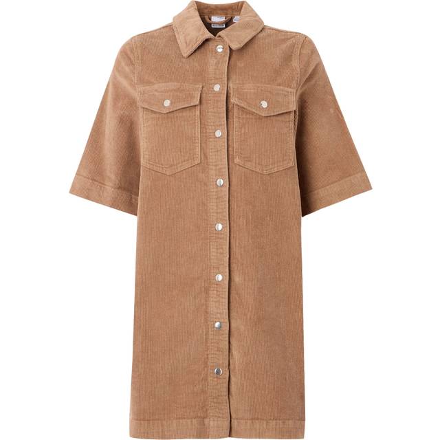 Mini Dress in Velour - beige - S