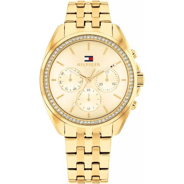 Tommy Hilfiger Ladies Mellie Gold Tone Stone Set Watch 1782803