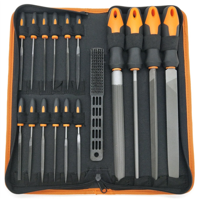 17Pcs Metal File Set, Used to Shape Metal, Wood and Tools. Needle Set Includes A