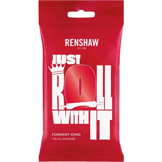 Renshaw Just Roll With It Fondant Icing - Poppy Red, 1 kg (Pack of 1)