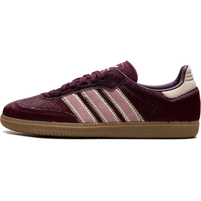 Adidas Womens Samba OG Trainers Pony Hair Sand Strata Maroon Warm Clay Natural, 6