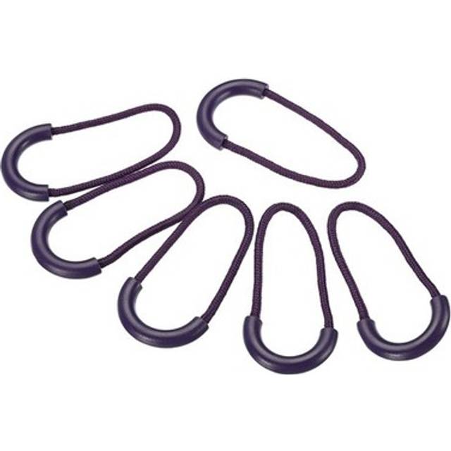 Zipper Pulls Extension Handle Cord, 20 Pack Plastic U-shape, Dark Purple