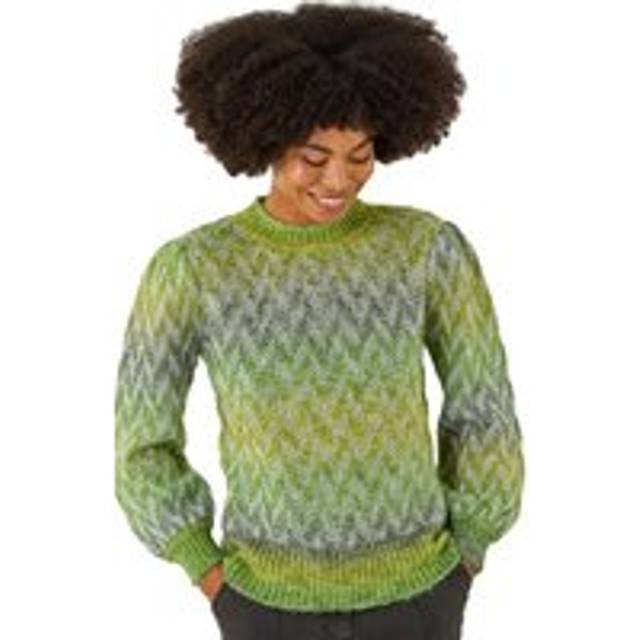 Roman Space Dye Stripe Knit Jumper In Green - 20