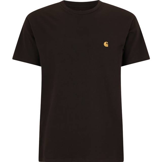 Men's CARHARTT CHASE T-SHIRT TOBACCO/GOLD - Brown - Size: 38