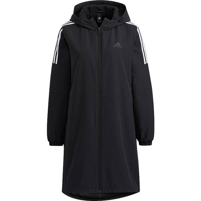Adidas Long Woven Jacket With Hood Women Outerwear Black HG1849 S