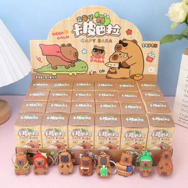 SHEIN CapyBara Blind Box, Cartoon Keychain, Cute CapyBara Accessories, With The Same Probability Of Obtaining Each Style
