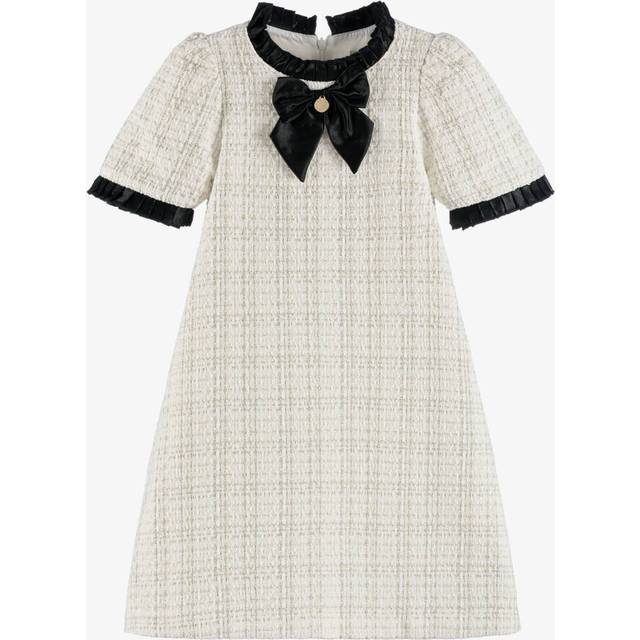 BCBGMAXAZRIA Girls Tweed Dress in Ivory 6 Years By Childsplay Clothing