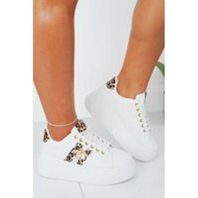 Love Lemonade Crystal Deluxe Queen Bee Chunky Trainers In Beige - 3