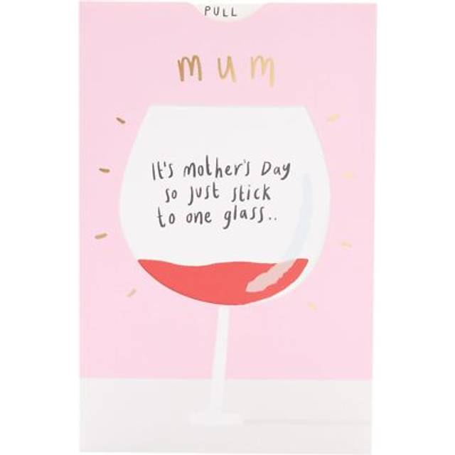 Interactive Wine Glass Design Mother's Day Card