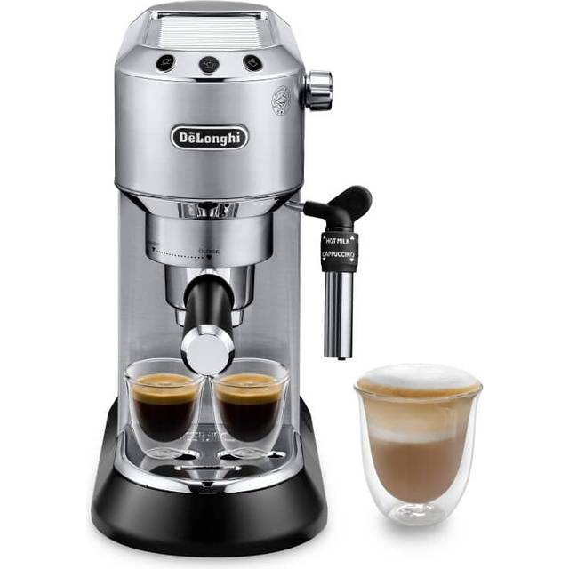 Delonghi EC885.M Dedica Arte Bean To Cup Manual Coffee Machine - Silver In StainlessSteel