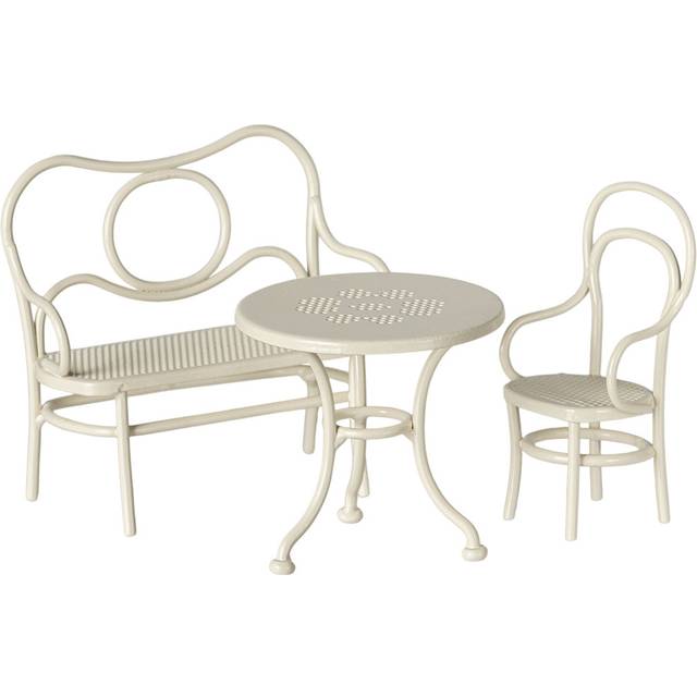 Maileg - Café Set - Mouse - Leksaker - Small - Off white - D4.5 x W9 x H8.5 cm