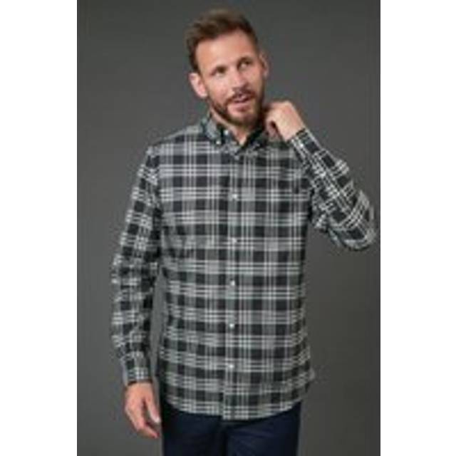 Debenhams Orange Brushed Check Long Sleeve Shirt - orange - XXL