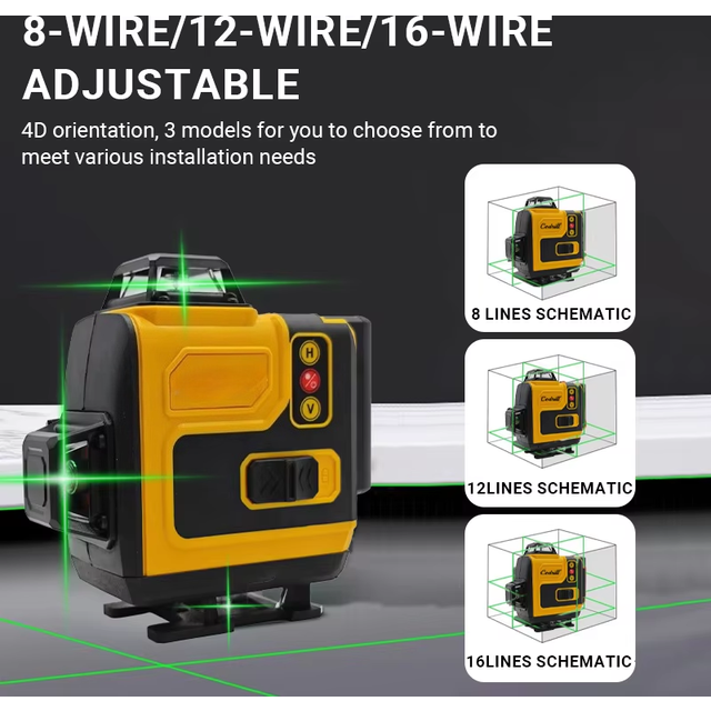 For Dewalt High-Precision 16 Line Remote Control Laser Level 360 Degree Portable Herramientas Para Construccion Laser - DE.WALT WIth Base