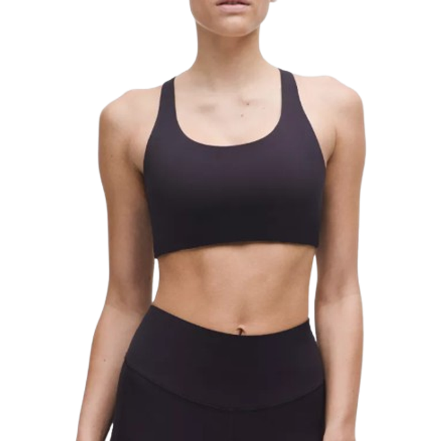 lululemon – Women's Nulux Strappy-Back Sports Bra Medium Support, B/C Cup – Color Black – Size XL - Nightmoth