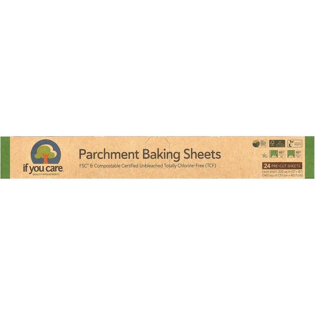 If You Care 100% Unbleached Parchment Baking Sheets 24 Sheets