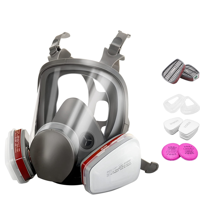 Full Mask Dust-Proof Respirator Nuclear Mask, with Filters Protection Dust for Painting