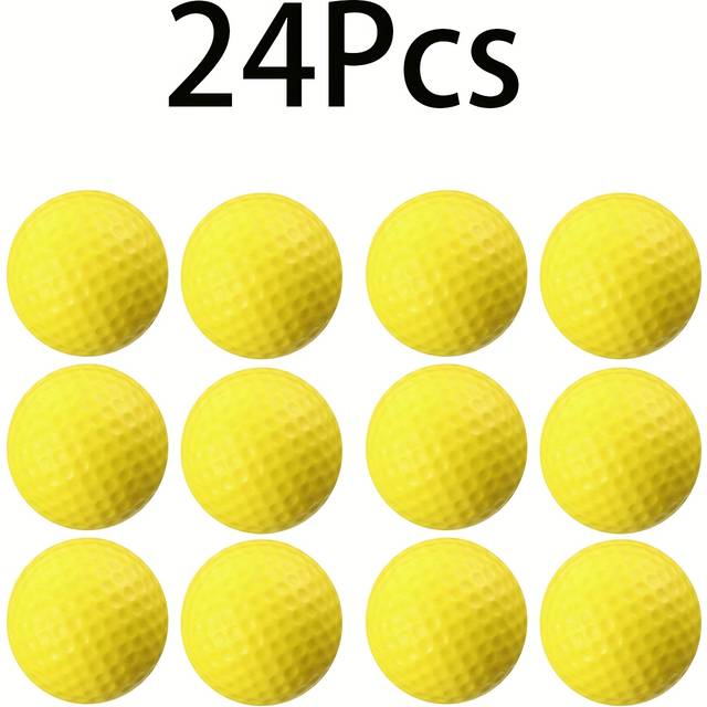 TEMU 24pcs/12pcs Golf Practice Balls, , Hollow Balls, And Training Balls Are Suitable For Golf Practice, Outdoor Sports, Birthday Party Gifts, And School Carnival Reward Gifts.
