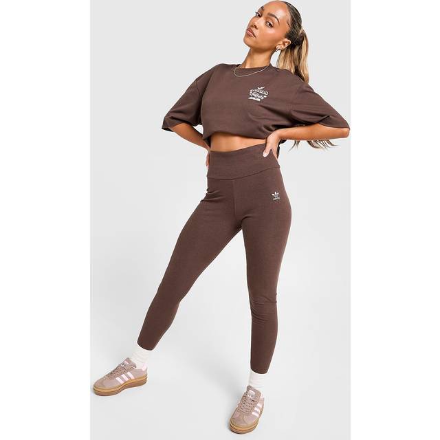adidas Originals Ribbed Leggings - Brown - Womens - M
