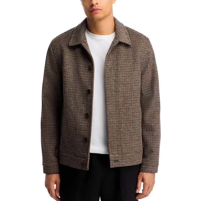 Vince Klassisk Houndstooth Uldjakke - Brun