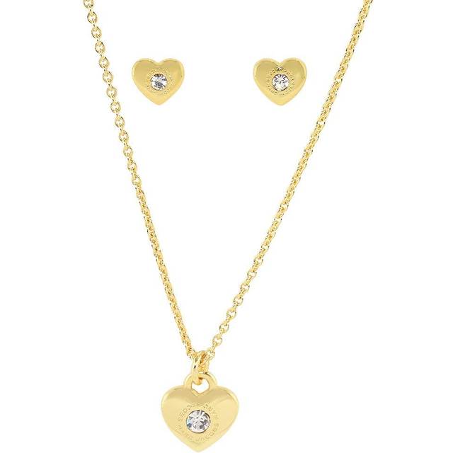 Marc Jacobs Jewelry Pendant and Earring Set J341MT1PF21 Necklace Women's (962 Gold/Crystal) [Pre-owned]